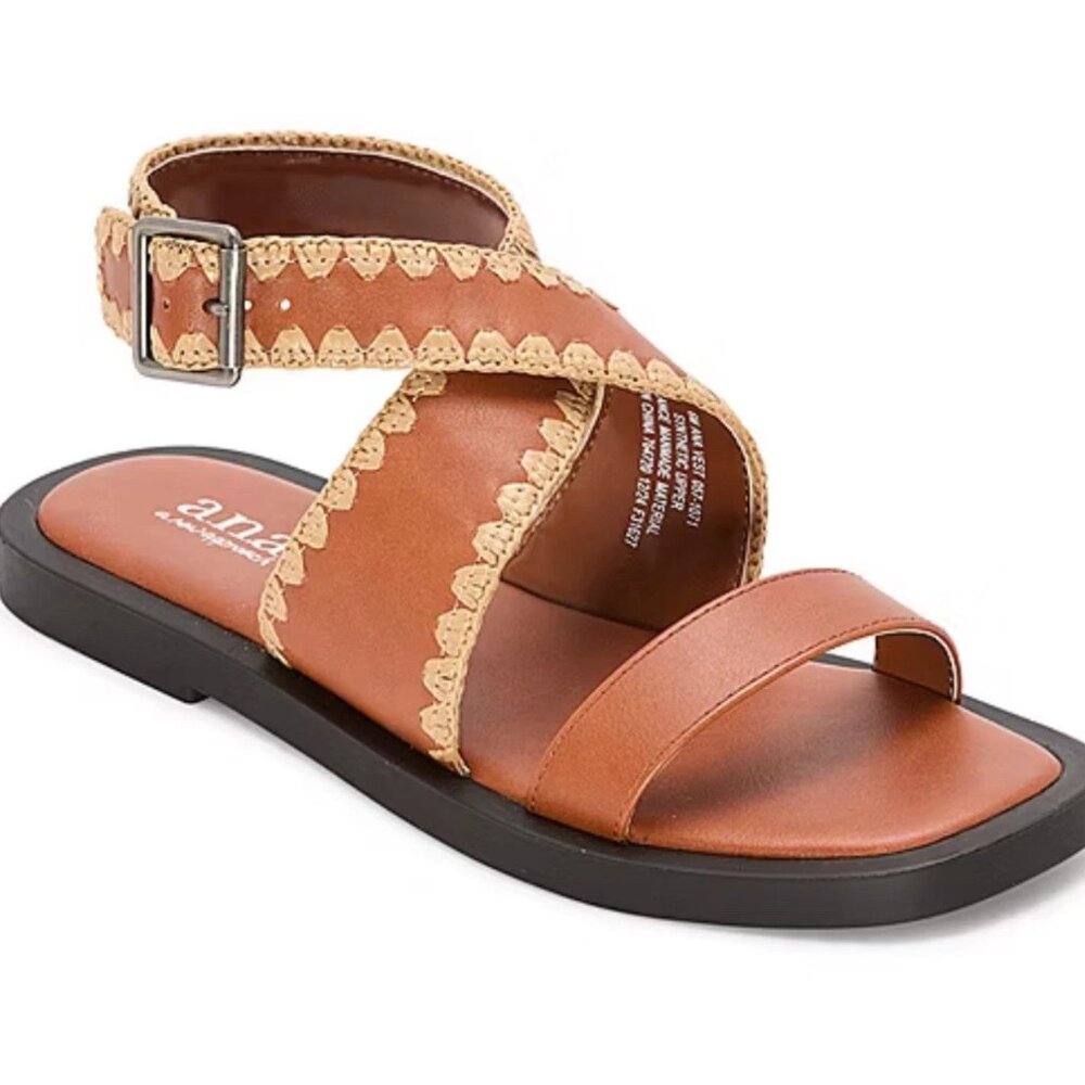 a.n.a Vest Women’s Sandal Cognac Sz 10 M MSRP $48
